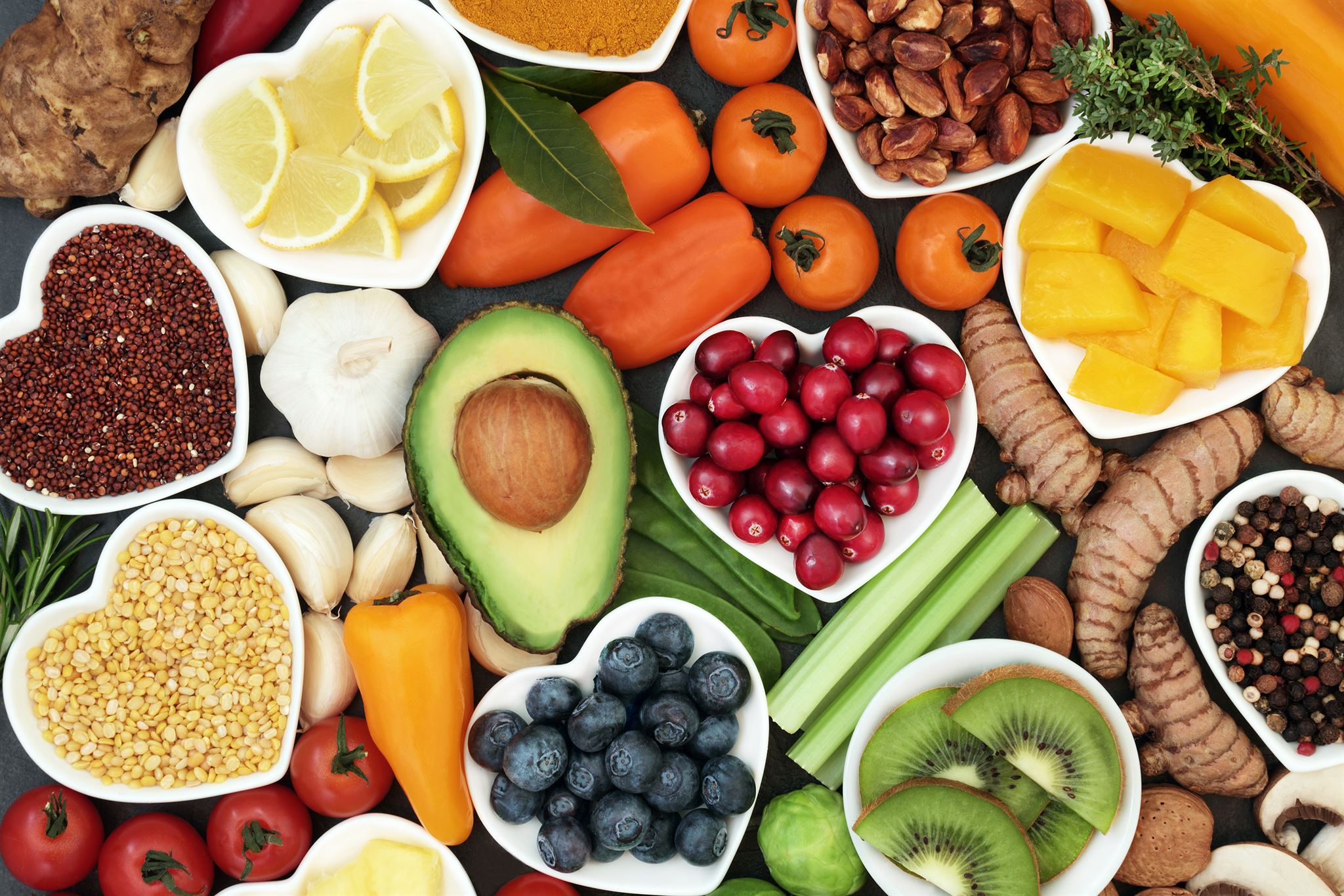 Assorted common allergenic foods