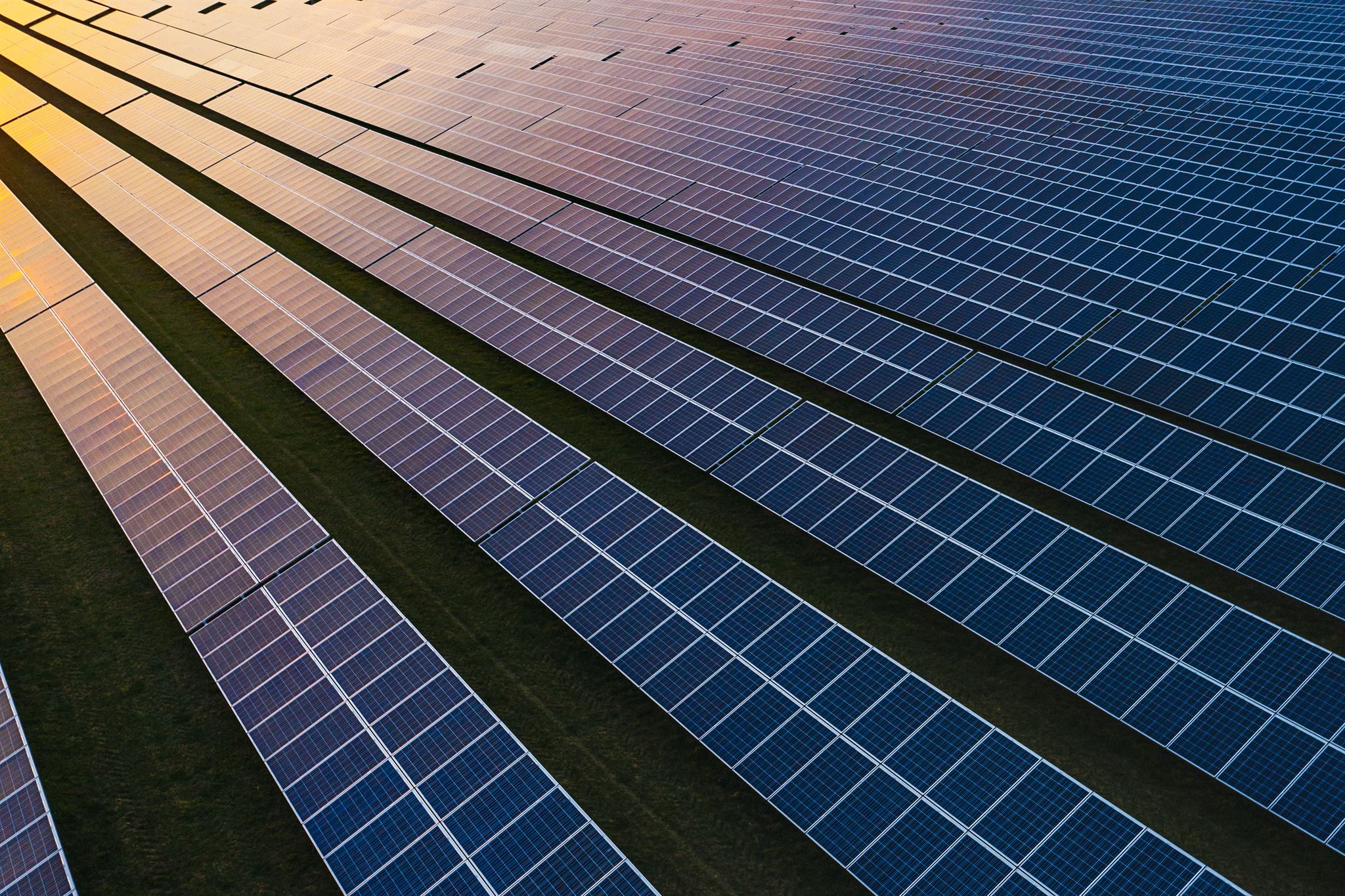 Manufacturing plant with solar panels